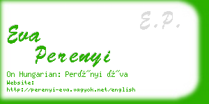 eva perenyi business card